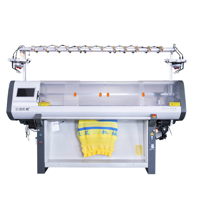 Can the Direct selection double system full inserted needle plate computerized flat knitting machine handle different types of yarn and knitting techniques?