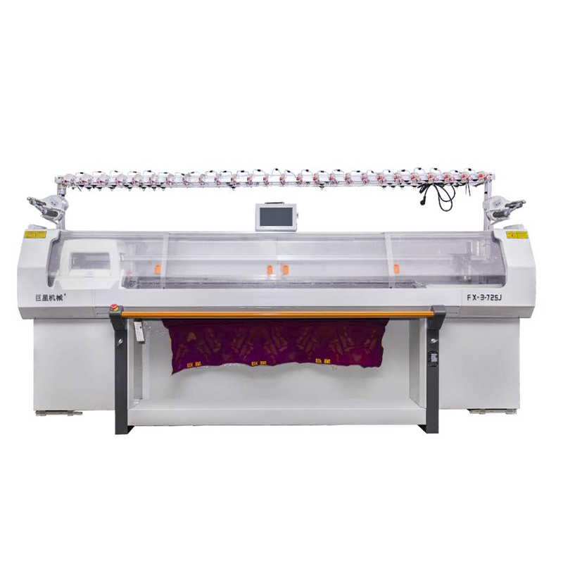 Pre-selected three system fly knit shoe upper computerized flat knitting machine
